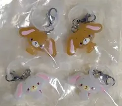【匿名配送】サンリオ　ゆるっとめじるしアクセサリー　しろうさ　くろうさ
