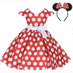 ディズニーミニーミッキーコスチューム子供 コスプレ 仮装 ワンピースカチューシャ