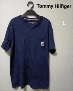 Tommy Hilfiger 半袖Tシャツ L ネイビー半袖 綿100% トミー