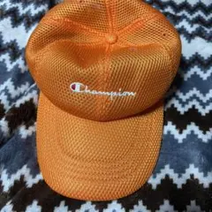 Champion キャップ オレンジ 星条旗刺繍