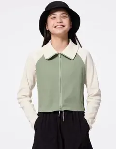 新品未使用⭐︎ GIRLSダブルジップラグランカーディガン　M 150cm