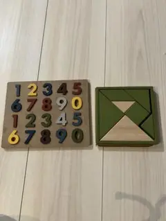 木製数字パズル　パズル7ピース