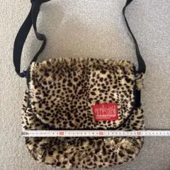 マンハッタンポーテージレオパード柄メッセンジャーバック