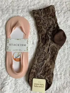 STACK'ISM 花柄ソックス チュチュアンナ タグつき グンゼカバーソックス