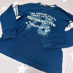 ブルークロス　長袖カットソー　Mサイズ　150センチ　Tシャツ　紺色