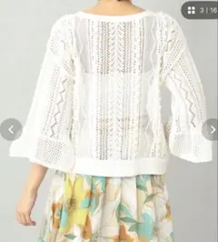 GRACE CONTINENTAL レースメッシュニットトップのサムネイル