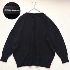 JOURNAL STANDARD ウールカシミヤ ニット 黒 F Vネック