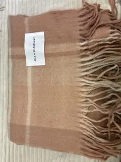 ウール混紡 チェック柄マフラー ピンク系　ジルバイジル