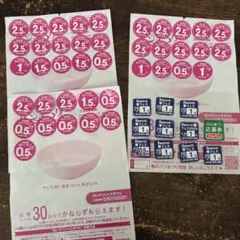 ヤマザキ春のパンまつり　点数シール60点2皿分　オマケ12.5点とその他シール