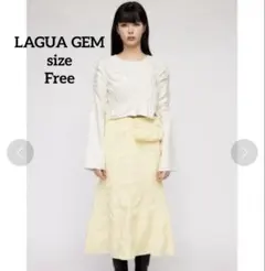 LAGUA GEM RONDOM SHIRRING トップス　ラグアジェムのサムネイル