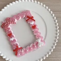 ホイップデコ トレカケース 赤 ピンク りぼん くま