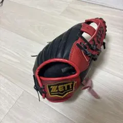 ZETT プロモデル 野球グローブ 赤黒　子供用