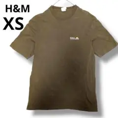 H&M ブラウン Tシャツ XSサイズ　茶色　エイチアンドエム　メンズ　半袖