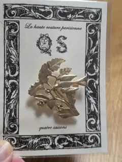 quatre saisons　ブローチ　バードフラワーブローチ