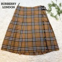 ☆バーバリーロンドン□プリーツスカート□ノバチェック□44号□2XL