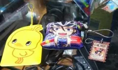 チキンラーメンのヒヨコちゃんストラップ&いろいろストラップ3点セット