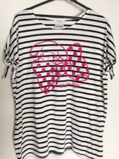 マイメロ ❤︎ ピンク ドット リボン ボーダー Tシャツ ドルマン