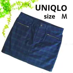 9/30まで　UNIQLO チェック タイト スカート M　膝上　ユニクロ