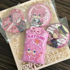 すとぷり さとみくん SATOMI 缶バッジ お守り ピンク 4個セット