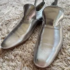 JUNYA WATANABE ローファー 革靴 シルバー ドレスシューズ レザー