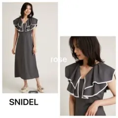 snidel パイピングフリルワンピース