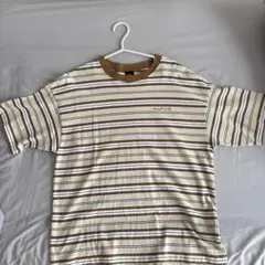 HUF ボーダーTシャツ ベージュ ブラウンのサムネイル