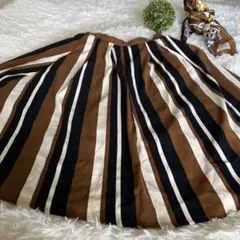 ナノユニバース マルチストライプスカート フリーサイズ