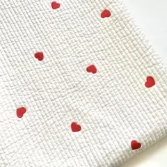 お正月はお休みします様専用 ヌビ フリルトートバッグ 白×赤ハート