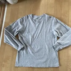 Lサイズ グレー 長袖Tシャツ 100%コットン