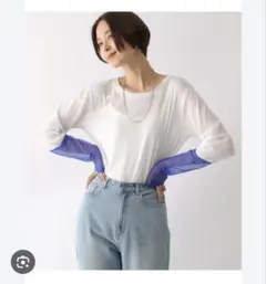 LEPSIM 袖切り替えプルオーバー