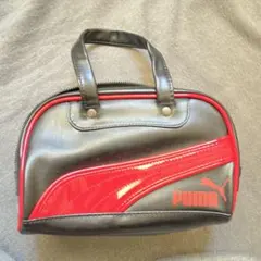 PUMA 合成皮革 ハンドバッグ 黒/赤