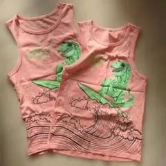 恐竜サーフィンタンクトップ 2枚セット