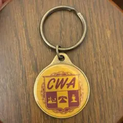 1937年　CWA 全米通信労働組合　メダル型キーホルダー ゴールド