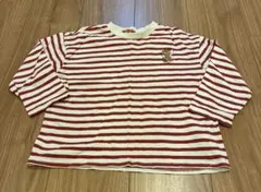 トムとジェリー 長袖カットソー 赤白ストライプsize110cm