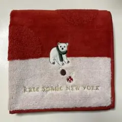新品　ケイトスペードニューヨーク　大判　ハンドタオル　タオルハンカチ　しろくま