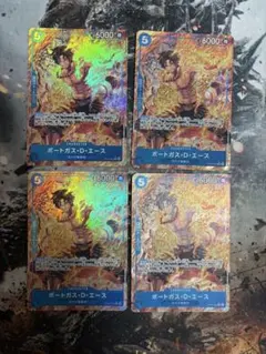 ワンピースカード ポートガス・D・エース 4枚セット p-074 パラレル