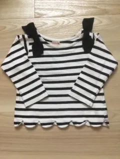 美品 プティマイン ボーダー トップス 80cm