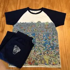 ユニクロキッズ　ウォーリーをさがせ　ＸＬ　パジャマ上下セット