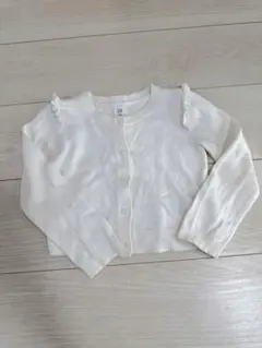 GAP フリル付き ホワイトカーディガン