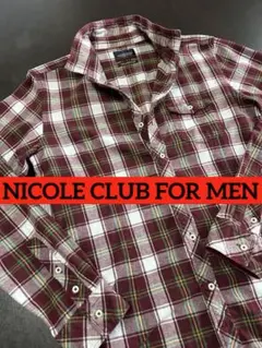 NICOLE CLUB FOR MEN ニコルクラブフォーメン ネルシャツのサムネイル