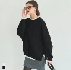 coca TースウェットビッグシルエットロングTシャツ ブラック M