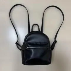 WEGO ミニリュック　ブラック　ジッパー付き