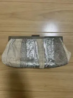 シルバー スパンコール パーティーバッグ