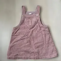 h&m ピンク コーデュロイ サロペットワンピース