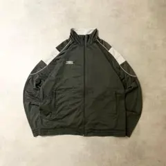 90s古着UMBROトラックジャケット刺繍口ゴフルジップダークグレーDB359のサムネイル