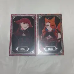 魔入間 魔フィア オペラ アメリ アニカフェ 箔押しカード