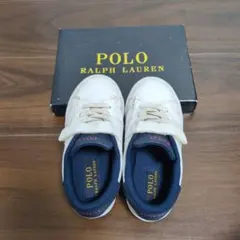 POLO RALPH LAUREN キッズスニーカー ホワイト/ネイビー