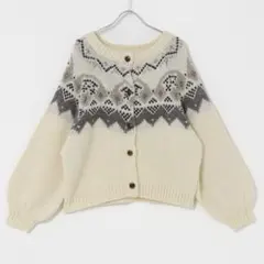 ノルディックボリュームスリーブカーディガン