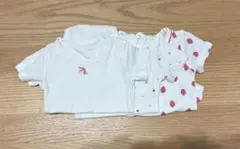 未使用　ベビー肌着　3枚セット　ロンパースタイプ　すべて70cm