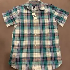 新品未使用 タグ付き GAP マドラスチェック 半袖シャツ 140センチ